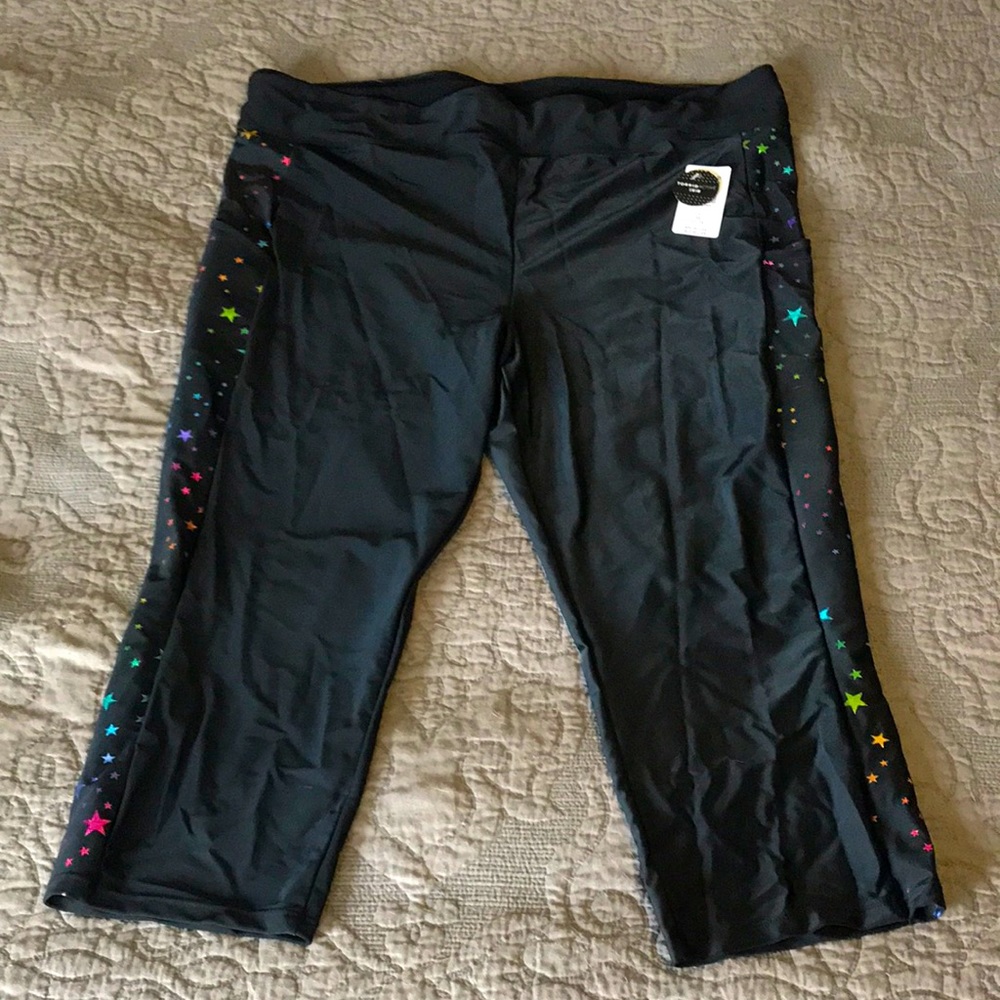 Torrid Active Swim Crop Bottoms Rainbow Stars